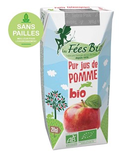 Les Fées Bio Jus de pommes pur bio 20cl - 8003